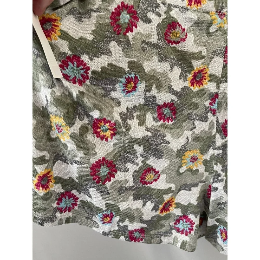 Secret Treasures Multi-Color Camo Floral Print Super Soft Lngewear Sleep Shorts - Picture 5 of 7